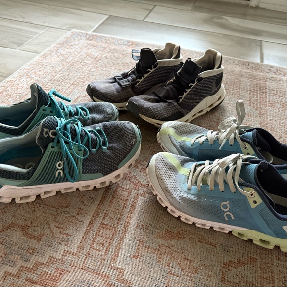 On Running Shoes - On Running Athletic Shoes - all three pairs sold together (will not separate)